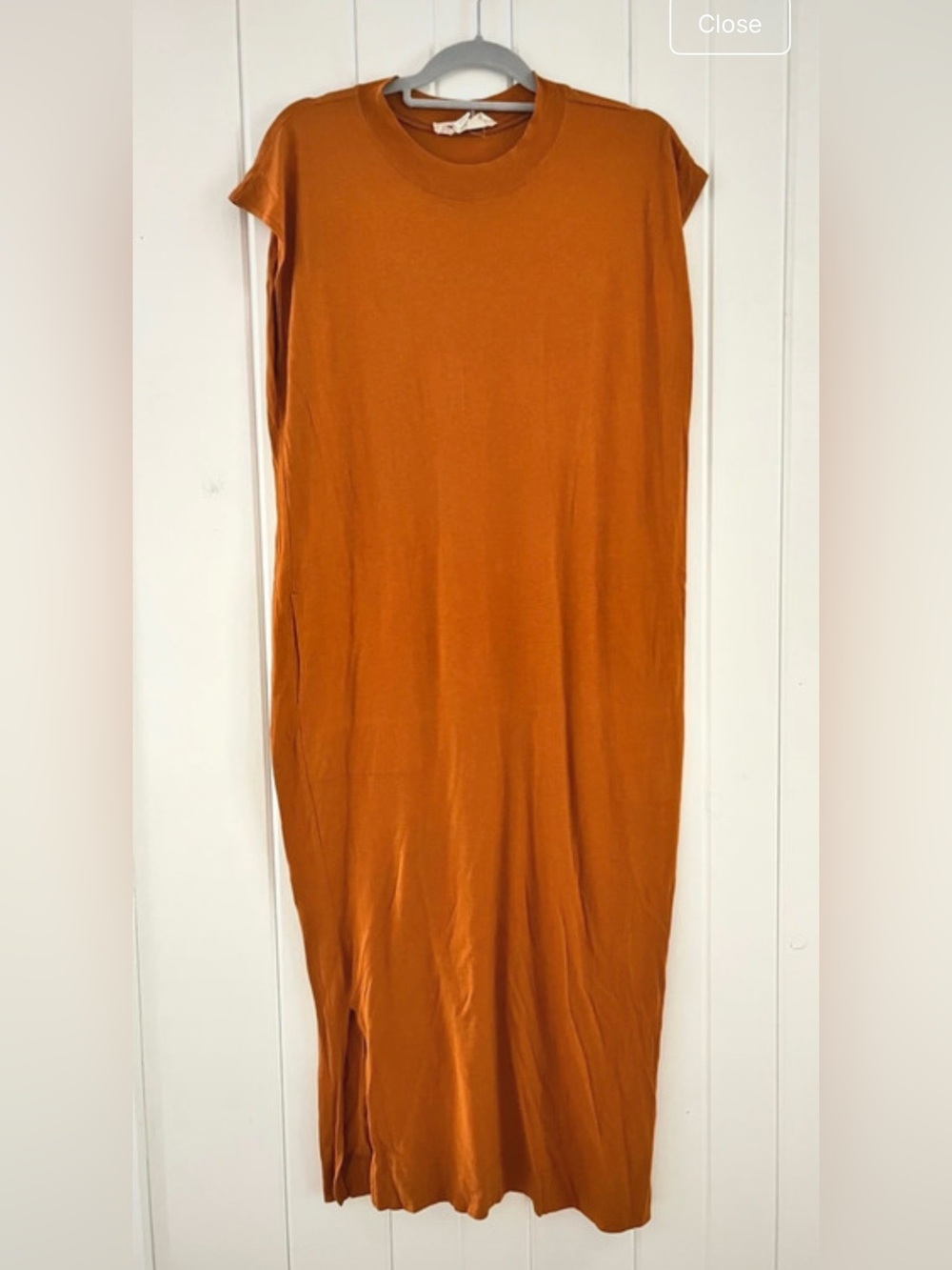 FP Beach Free-est Light Rust Orange All Day Long Midi Dress, Sz M